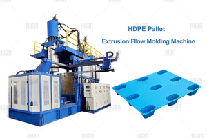 Plastic extrusion blow molding machine for nine feet pallet