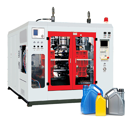 Engine oil bottle extrusion blow molding machine