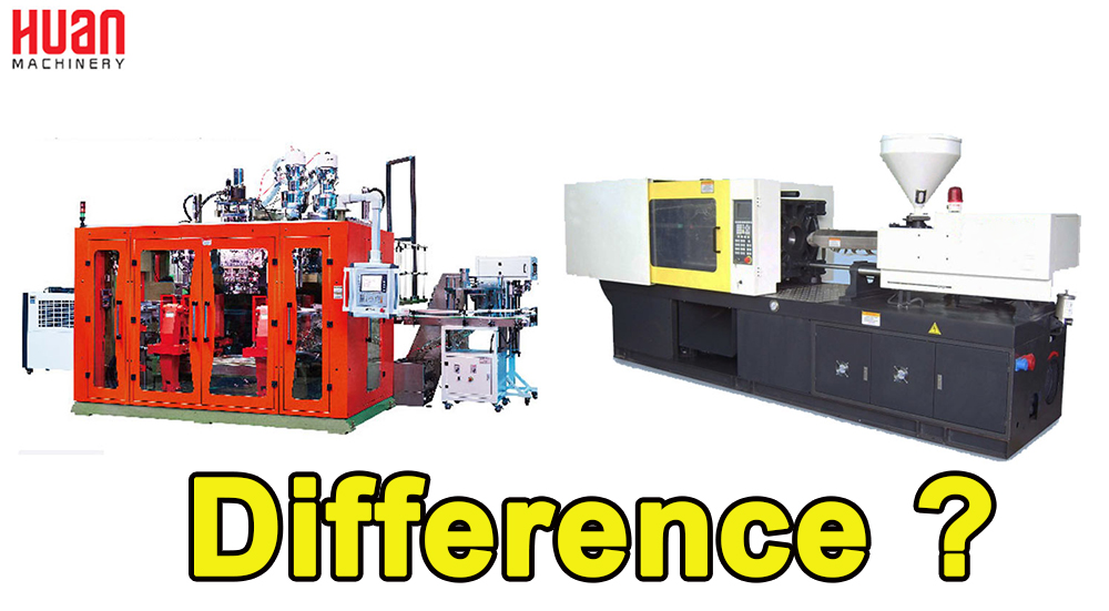 What is the difference between a extrusion blow molding machine and an injection molding machine?